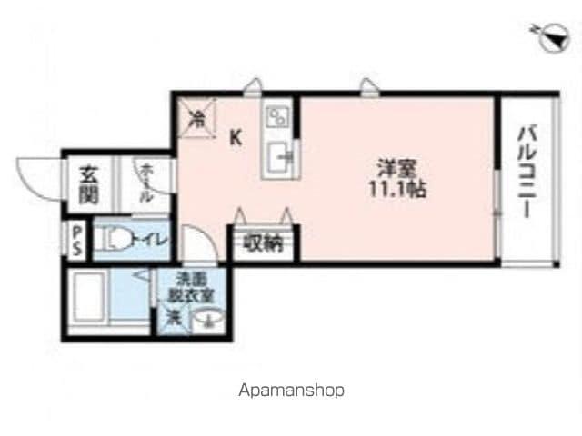 ザリーナ西広島(ワンルーム/2階)の間取り写真