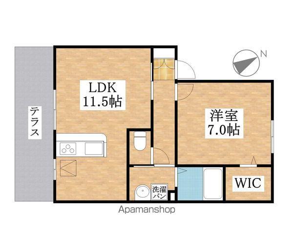 カーサ・レガート(1LDK/1階)の間取り写真