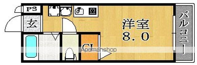 墨江728ハイツ(ワンルーム/3階)の間取り写真