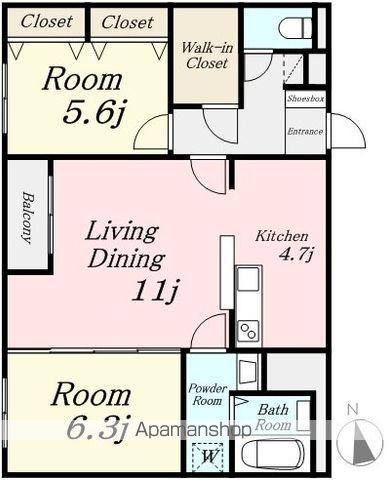 GRAN CLASS(2LDK/3階)の間取り写真