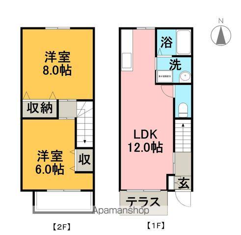 メゾンウッド冨貴(2LDK/1階)の間取り写真