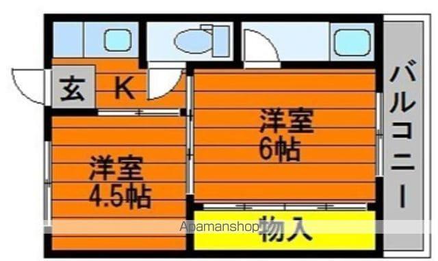 ソラーナ川辺1号棟(2K/3階)の間取り写真