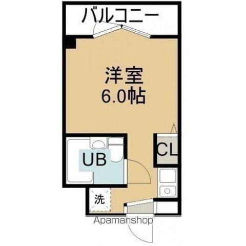 スカイコート函館(ワンルーム/4階)の間取り写真