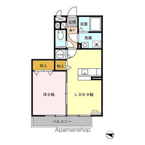 プレズント(1LDK/3階)の間取り写真