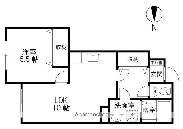 エクセレントプレイスⅠ(1LDK/1階)の間取り写真