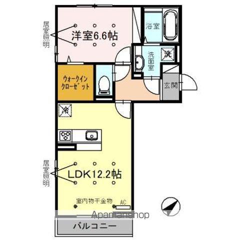 LA・RICHESSE(1LDK/2階)の間取り写真