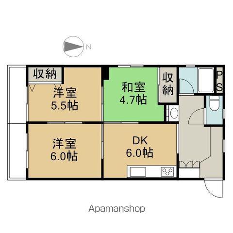 ニューコーポ太閤南館(3DK/1階)の間取り写真