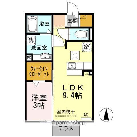 ルミナス(1LDK/1階)の間取り写真