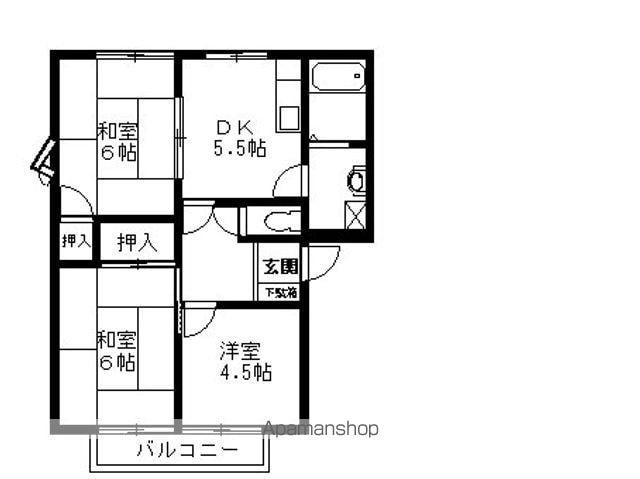 セレナコーポ(3K/2階)の間取り写真
