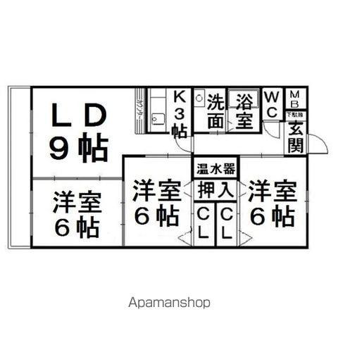 フェイマスKITAMI3番館(3LDK/3階)の間取り写真