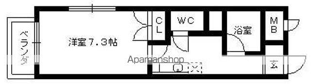 ラピアス吹上(1K/6階)の間取り写真