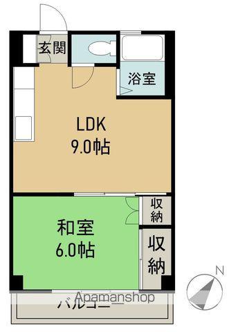 サンシャインアイランド(1LDK/4階)の間取り写真