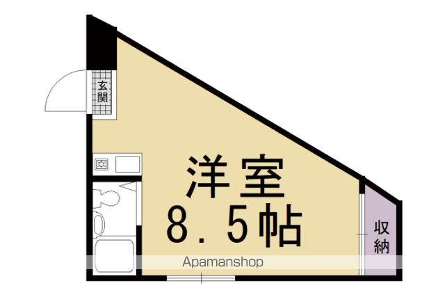 GRAND VALUE出町柳(ワンルーム/3階)の間取り写真