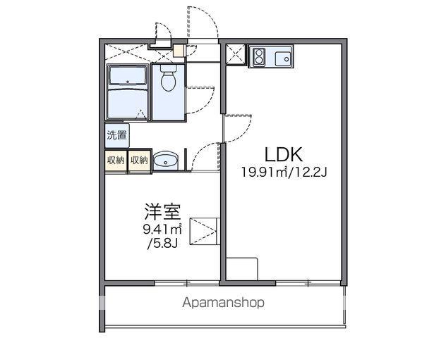 レオパレス多摩川(1LDK/3階)の間取り写真