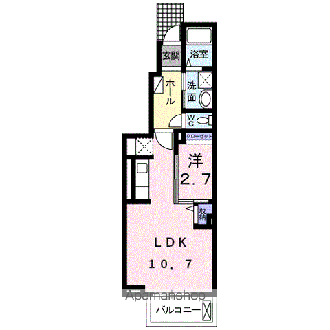 ブルーパインⅡ-A(1LDK/1階)の間取り写真