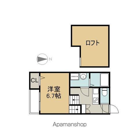 PHIL GLANZ(1K/2階)の間取り写真