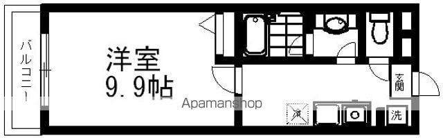サンライズ(1K/3階)の間取り写真