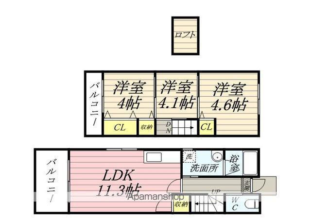 桜ハイツⅡ(3LDK)の間取り写真