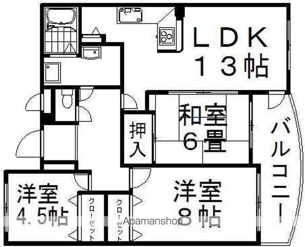 エグゼプランシュス百舌鳥(3LDK/3階)の間取り写真
