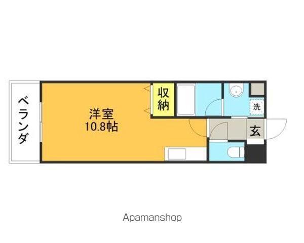 リード中央町(ワンルーム/6階)の間取り写真