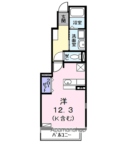 リヴィエール大正(ワンルーム/1階)の間取り写真