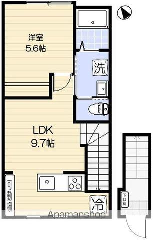 ルノン氷川台(1LDK/2階)の間取り写真