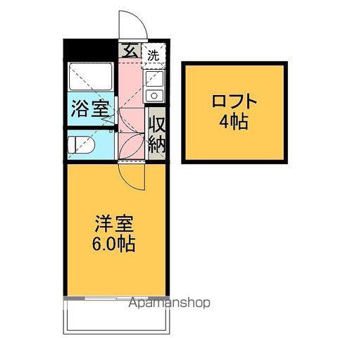 アップルハウス伊敷(1K/2階)の間取り写真