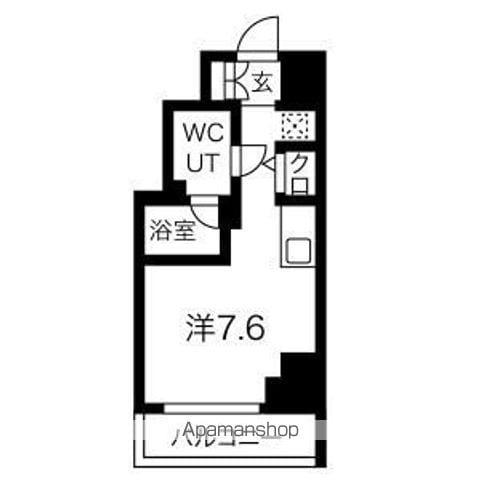 クラリッサ横浜ベーネ(1K/6階)の間取り写真