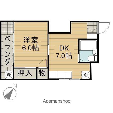 川口コーポ(1DK/3階)の間取り写真