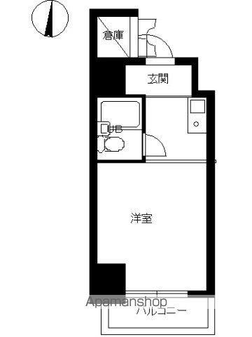スカイコート下高井戸(ワンルーム/9階)の間取り写真