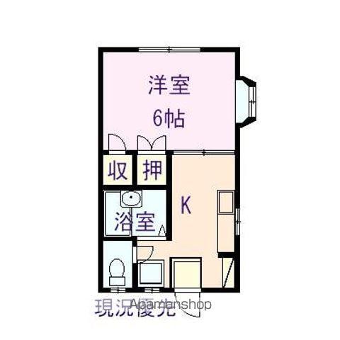 コーポ竹中(1K/1階)の間取り写真