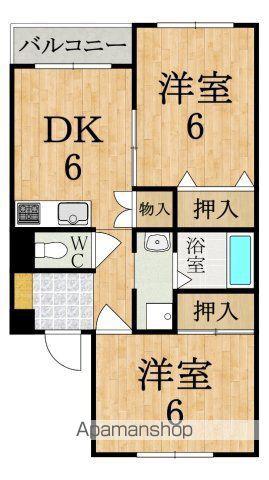 サンモールPART2(2DK/2階)の間取り写真