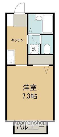 フォブール上吉田(1K/1階)の間取り写真