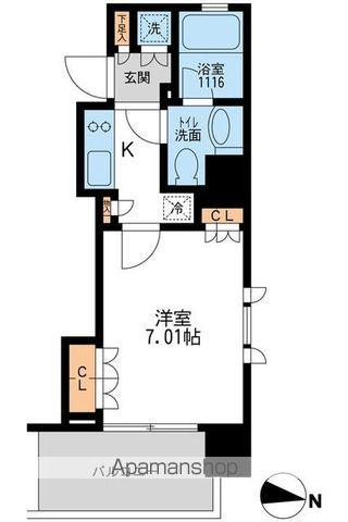 アーデン清澄白河(1K/5階)の間取り写真