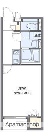クレイノエスポワール ソフィア(1K/1階)の間取り写真