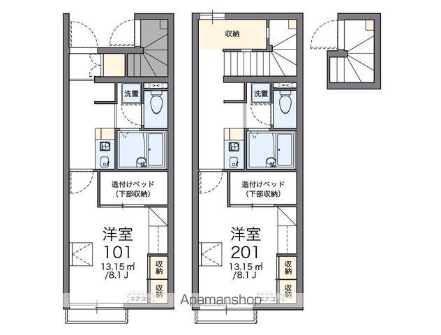 レオパレスプラントゥール(1K/1階)の間取り写真