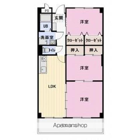 DOMANI PACE(3LDK/3階)の間取り写真