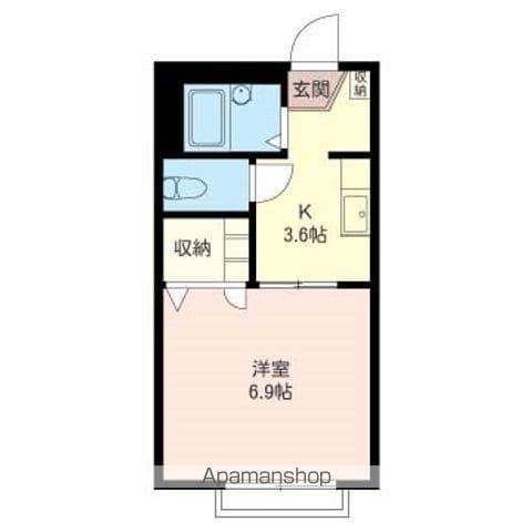 ベル久我山(1K/1階)の間取り写真