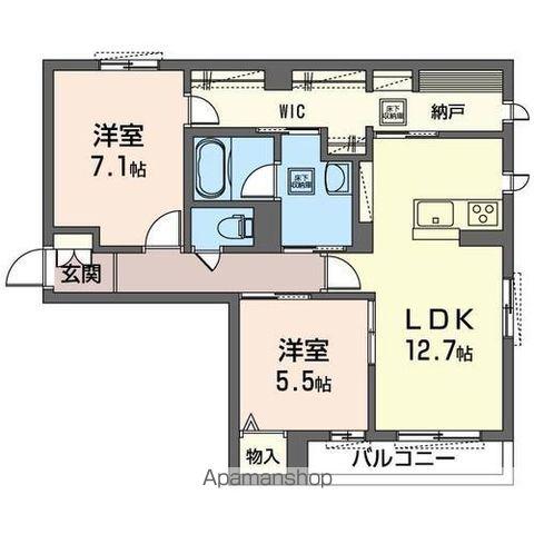フェヴリエ(2LDK/1階)の間取り写真