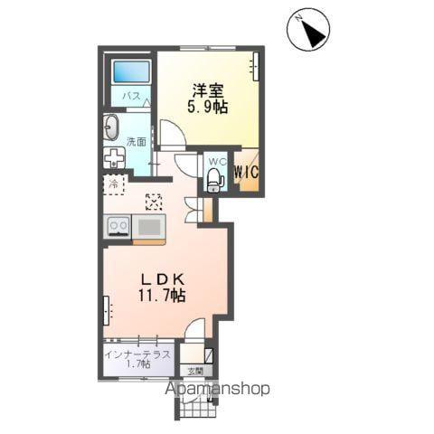 フォレストサイド(1LDK/1階)の間取り写真