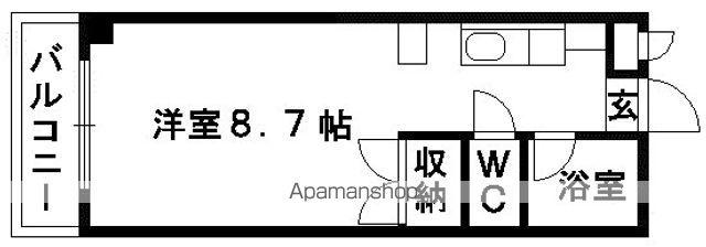 ロフティ藤崎(ワンルーム/4階)の間取り写真