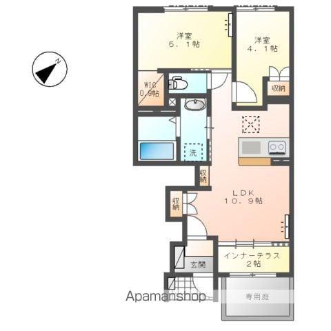 サングレイス(2LDK/1階)の間取り写真