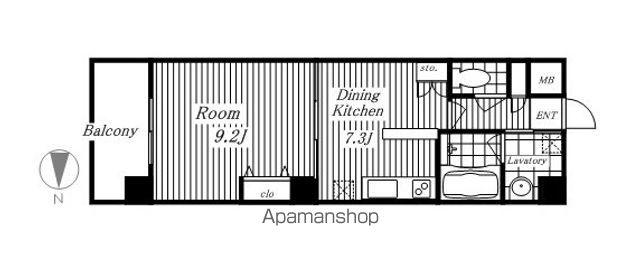 丸の内スクエア(1DK/2階)の間取り写真