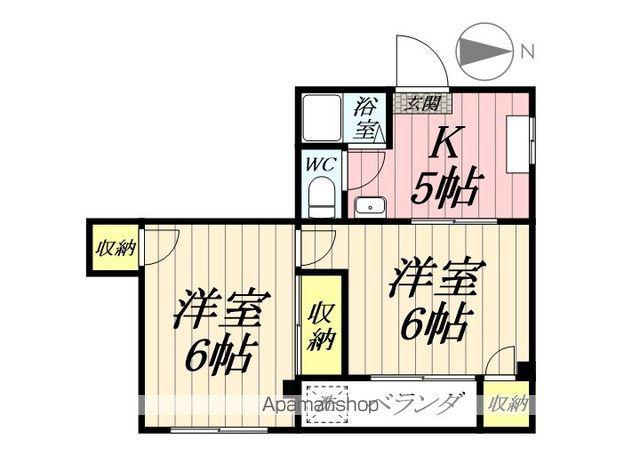 グリーンコーポエム(2K/1階)の間取り写真