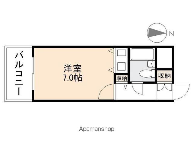 朝日プラザアーバンコア高松205(ワンルーム/2階)の間取り写真