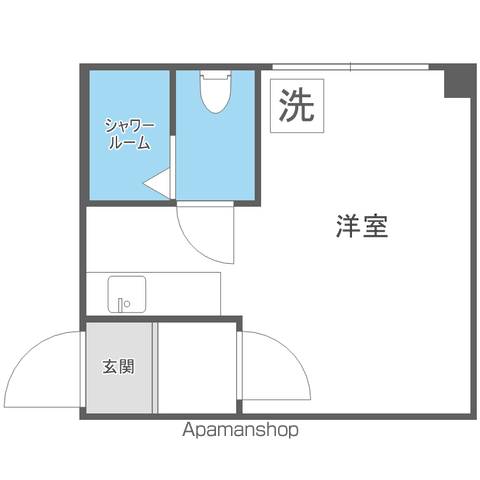 T-ROUTE菊水(ワンルーム/4階)の間取り写真
