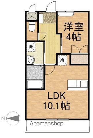 ディア・コンチェルト(1LDK/2階)の間取り写真