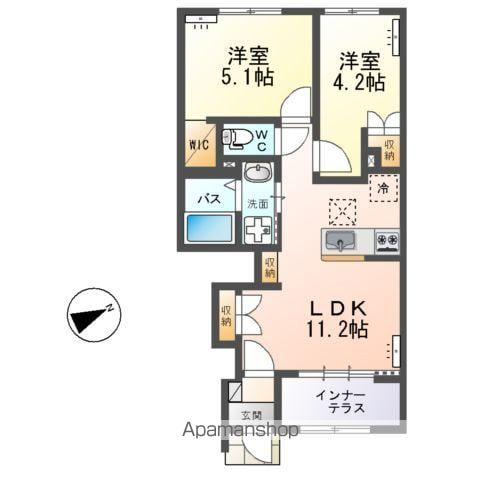 アーバンヒルズ(2LDK/1階)の間取り写真