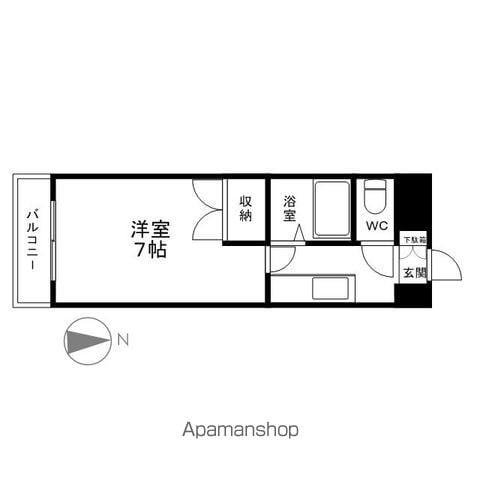 シェリーメゾン(1K/7階)の間取り写真