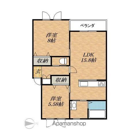 CANTARE(2LDK/3階)の間取り写真